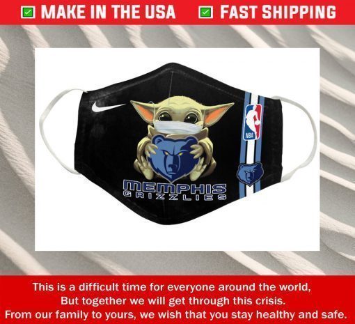 Nike Baby Yoda Memphis Grizzlies Cotton Face Mask