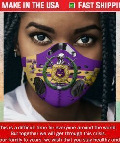 Omega Psi Phi Filter Activated Carbon PM 2.5 Face Mask