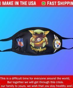 Pittsburgh Steelers Baby Yoda Cotton Face Mask