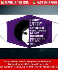 Prince Dearly Beloved We Are Gathered Here Today Filter Face Mask