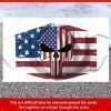 Punisher Skull American Flag Filter Face Mask