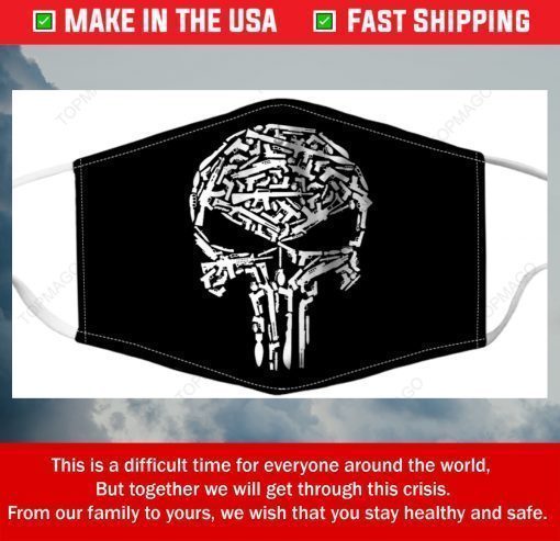 Punisher Skull Guns Filter Face Mask