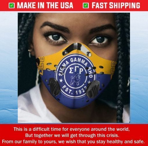 Sigma Gamma RHO est 1992 Activated Carbon Face Mask