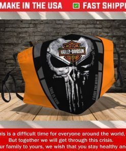 Skull Motor Harley-Davison This How I Save The World Filter Activated Carbon Face Mask