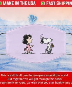 Snoopy and Lucy Filter Face Mask