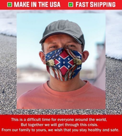 Southern United States Confederate Flag Filter Face Mask