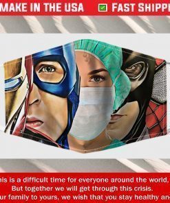 Superheroes Nurse Fabric Filter Face Mask
