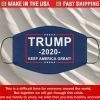 Face Mask TRUMP 2020 KEEP AMERICA GREAT Masks