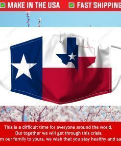 Texas Flag Map Filter Face Mask