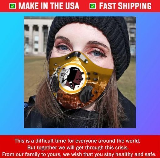 Washington Redskins Filter Activated Carbon Face Mask