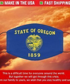 State of Oregon 1859 Cloth Filter Face Mask