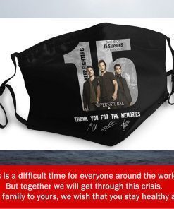15 Years of Supernatural 2005 2020 15 Seasons Filter Face Mask