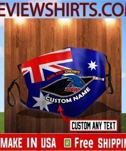 Adelaide Crows Australian National Flag Zipped Design Face Mask