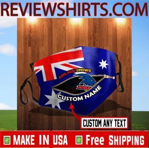 Adelaide Crows Australian National Flag Zipped Design Face Mask