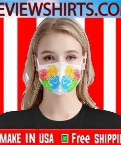 Autism Awareness Puzzle Filter Face Mask