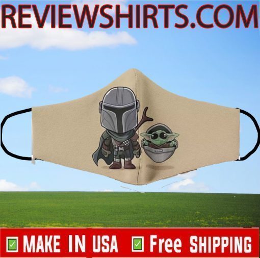 Baby yoda and the mandalorian Face Masks Breathable - Washable and Reusable