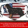 Bernese Mountain Dog American Flag Filter Face Mask