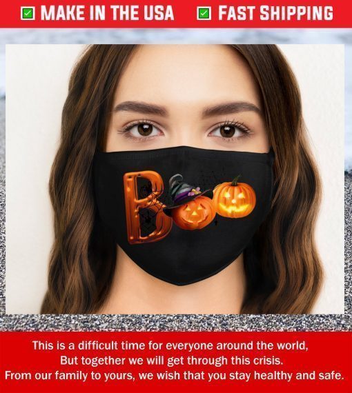 Boo Face Halloween Cotton Face Masks