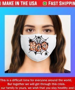 Boo Spider Web Mask, Halloween Halloween Face Mask