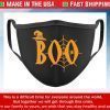 Boo face mask, Halloween face mask, Halloween day face mask, reusable protective face mask