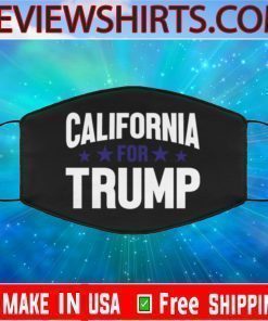 Logo Trademark California For Trump Face Mask