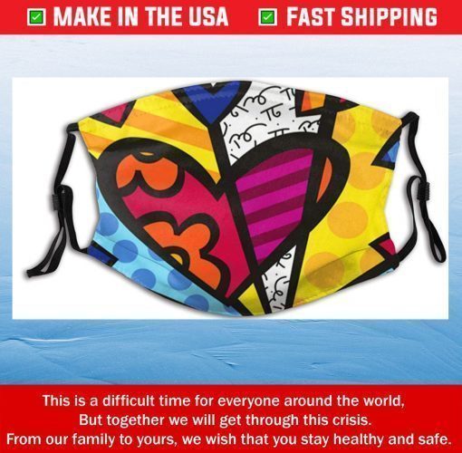 Cartoon Heart Custom Cover Neck Gaiter Scarf Custom Half Buff Cotton Face Mask