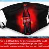 Coca-Cola Dustproof for Adults with Prints Windproof Adjustable Reusable Half Face Mask