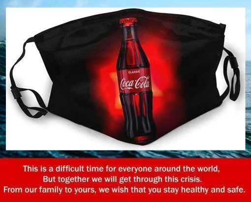 Coca-Cola Dustproof for Adults with Prints Windproof Adjustable Reusable Half Face Mask