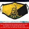 Don't Tread On Me Gadsden Flag Filter Face Mask