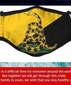 Don't Tread On Me Gadsden Flag Filter Face Mask