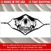 Face Mask Reusable and Adjustable Protective Fabric Face Cover Filter Pocket Skull