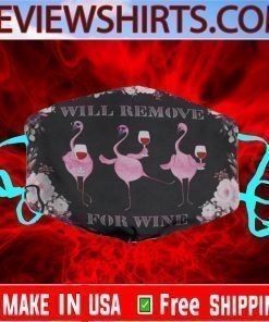 Flamingo Will Remove For Wine Face Mask Filter 100% Cotton