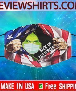 Grinch Inside America Flag – Back Up Buttercup filter Face Masks