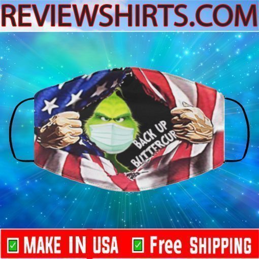 Grinch Inside America Flag – Back Up Buttercup filter Face Masks