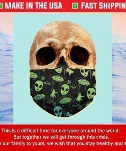 Halloween Aliens And UFOs Face Mask