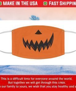 Halloween Face Mask, Pumpkin Face Mask, Smile Face Mask, Orange Face Mask