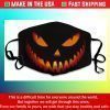 Halloween Face Mask Scary Pumpkin Halloween Face Mask Washable Cotton Face Mask