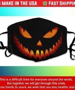 Halloween Face Mask Scary Pumpkin Halloween Face Mask Washable Cotton Face Mask