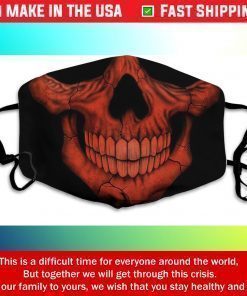 Halloween Face Mask Scary Skull Face Mask Washable Cotton Face Mask