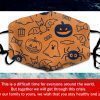 Halloween Orange Festive Mask Mouth Cotton Face Mask