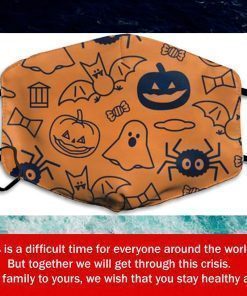 Halloween Orange Festive Mask Mouth Cotton Face Mask