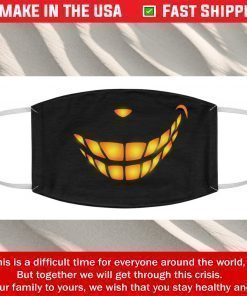 Halloween Smile Face Mask, Pumpkin Face Mask, Smile Face Mask, Black Face Mask