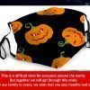 Halloween with Orange Pumpkin Cotton Face Mask