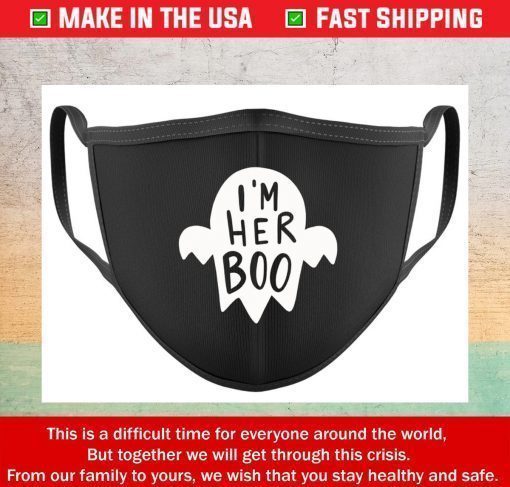 Her boo face mask, Halloween face mask, Halloween day face mask