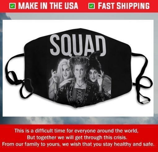 Hocus Pocus Squad Cotton Halloween Face Mask