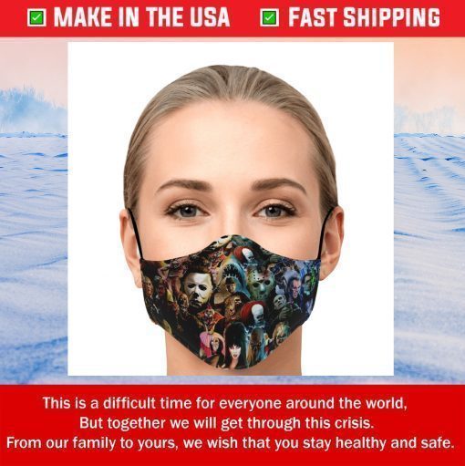 Horror Movies Face Mask Washable Mask Scary Face Mask Super Horror Face Mask