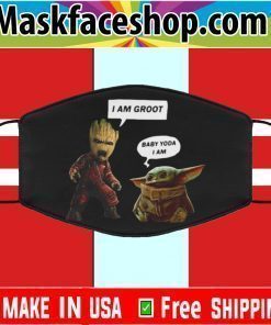 I Am Groot Baby Yoda I Am Face Mask Filter PM2.5