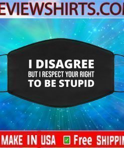 I Disagree But I Respect Your Right To Be Stupid Filter Face Mask