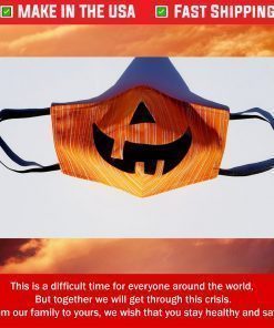 Jack-o-lantern pumpkin face mask