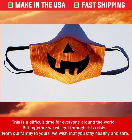 Jack-o-lantern pumpkin face mask